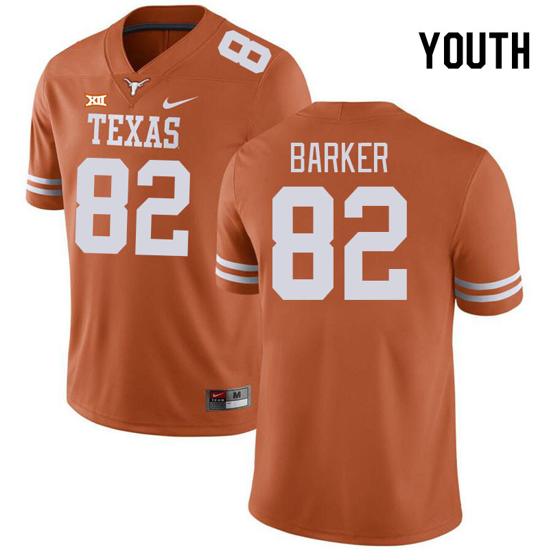 Youth #82 Ridge Barker Texas Longhorns College Football Jerseys Stitched-Orange